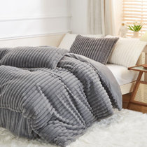 Ugg alpine faux fur king comforter on sale set in snow